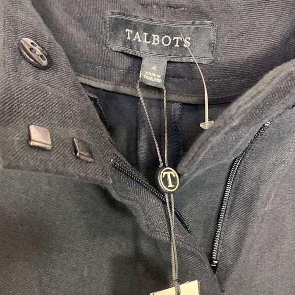 Talbots Signature Linen Wide  Leg Trousers‎ Black 4 New - Picture 8 of 10